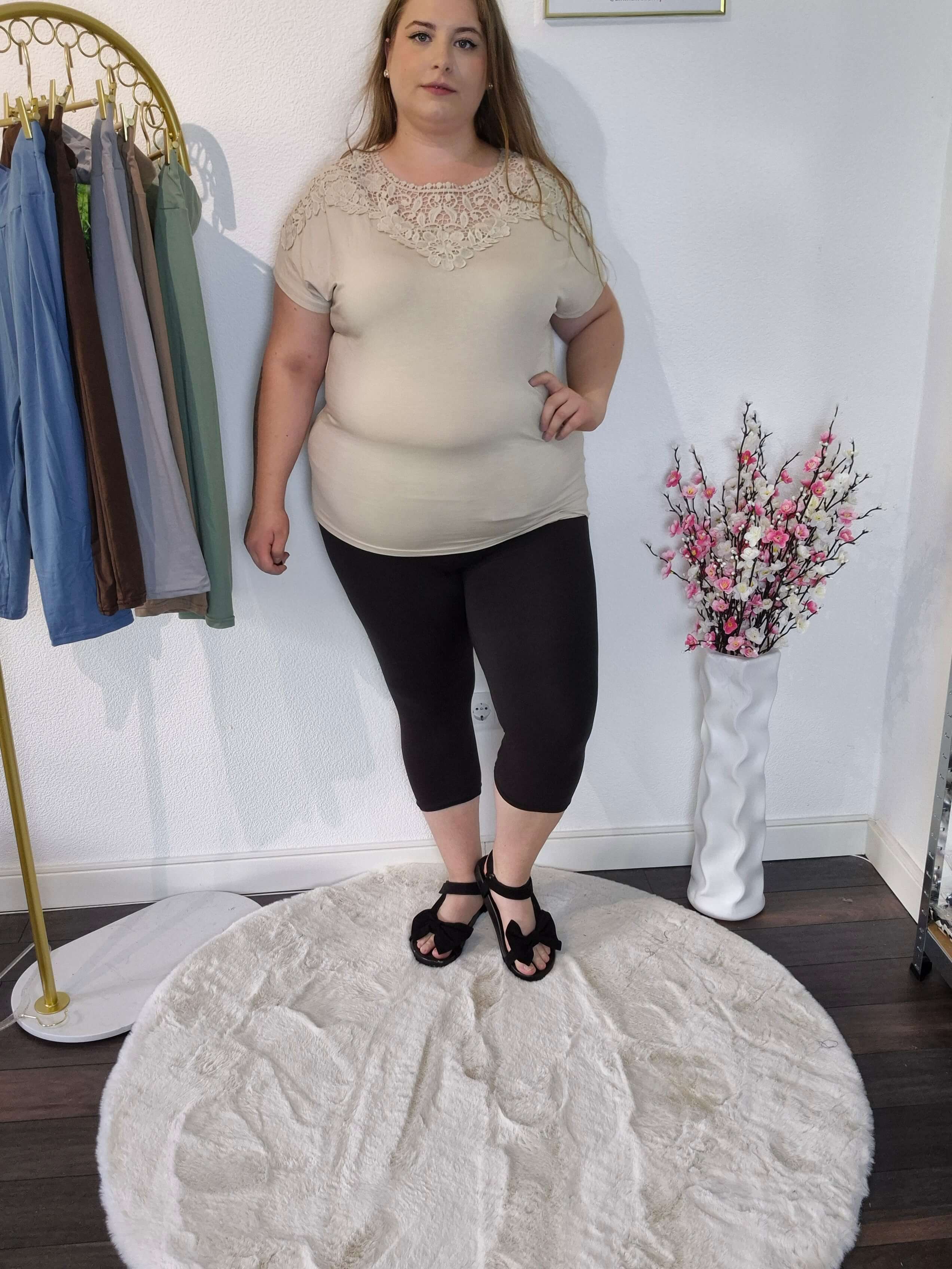 Clara capri leggings - fekete