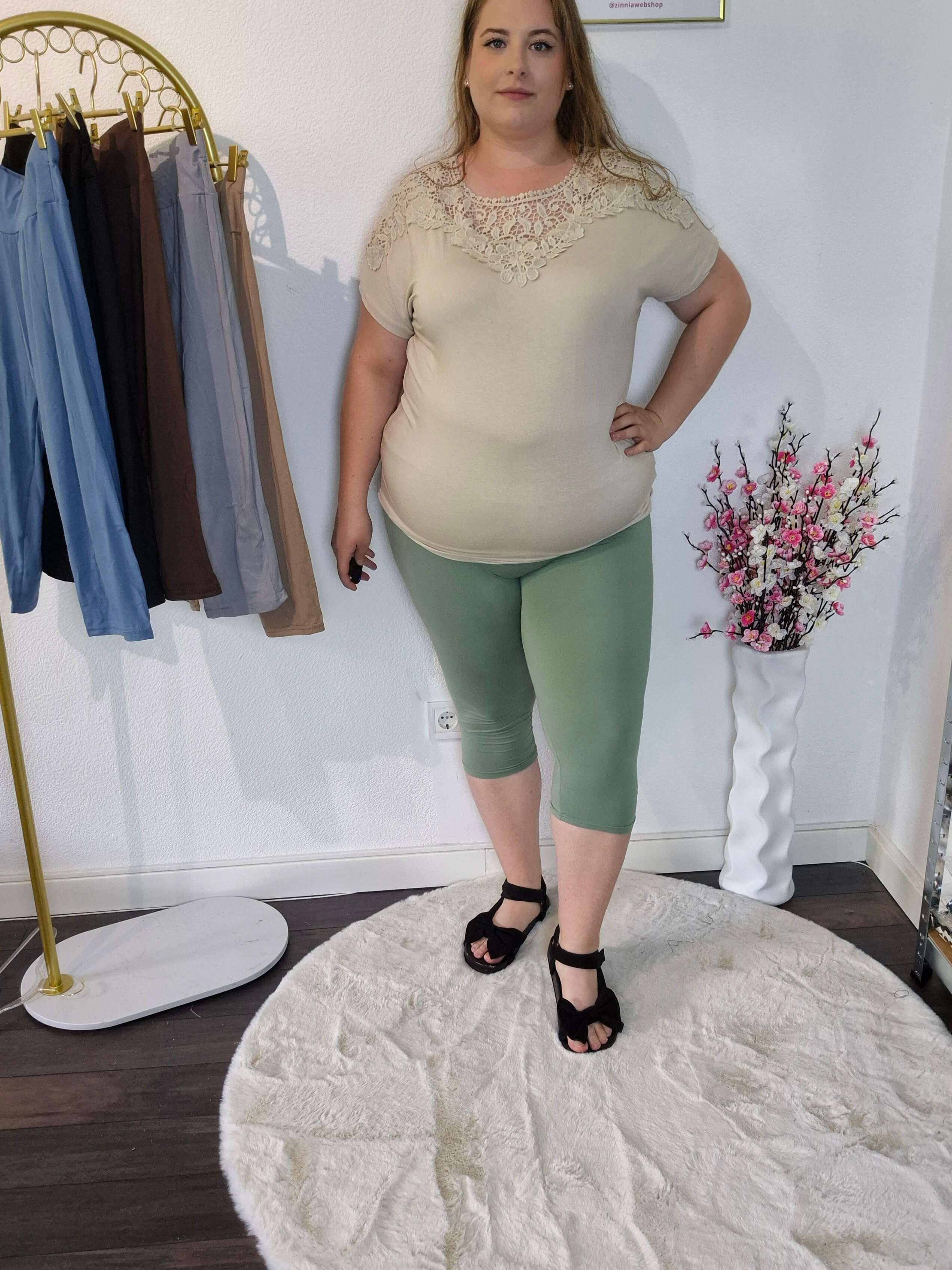 Clara capri leggings - zöld