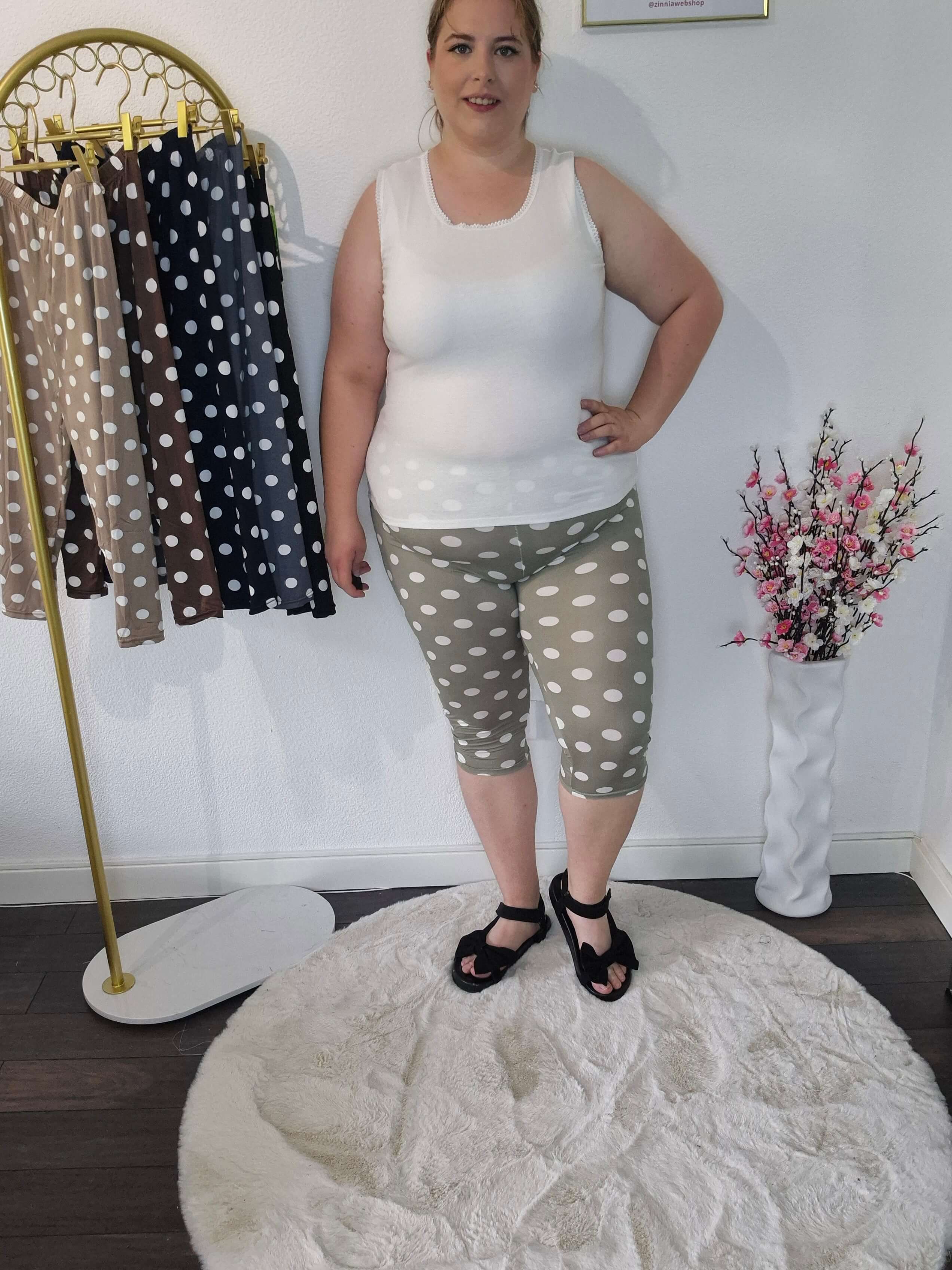 Dotted pöttyös leggings - zöld