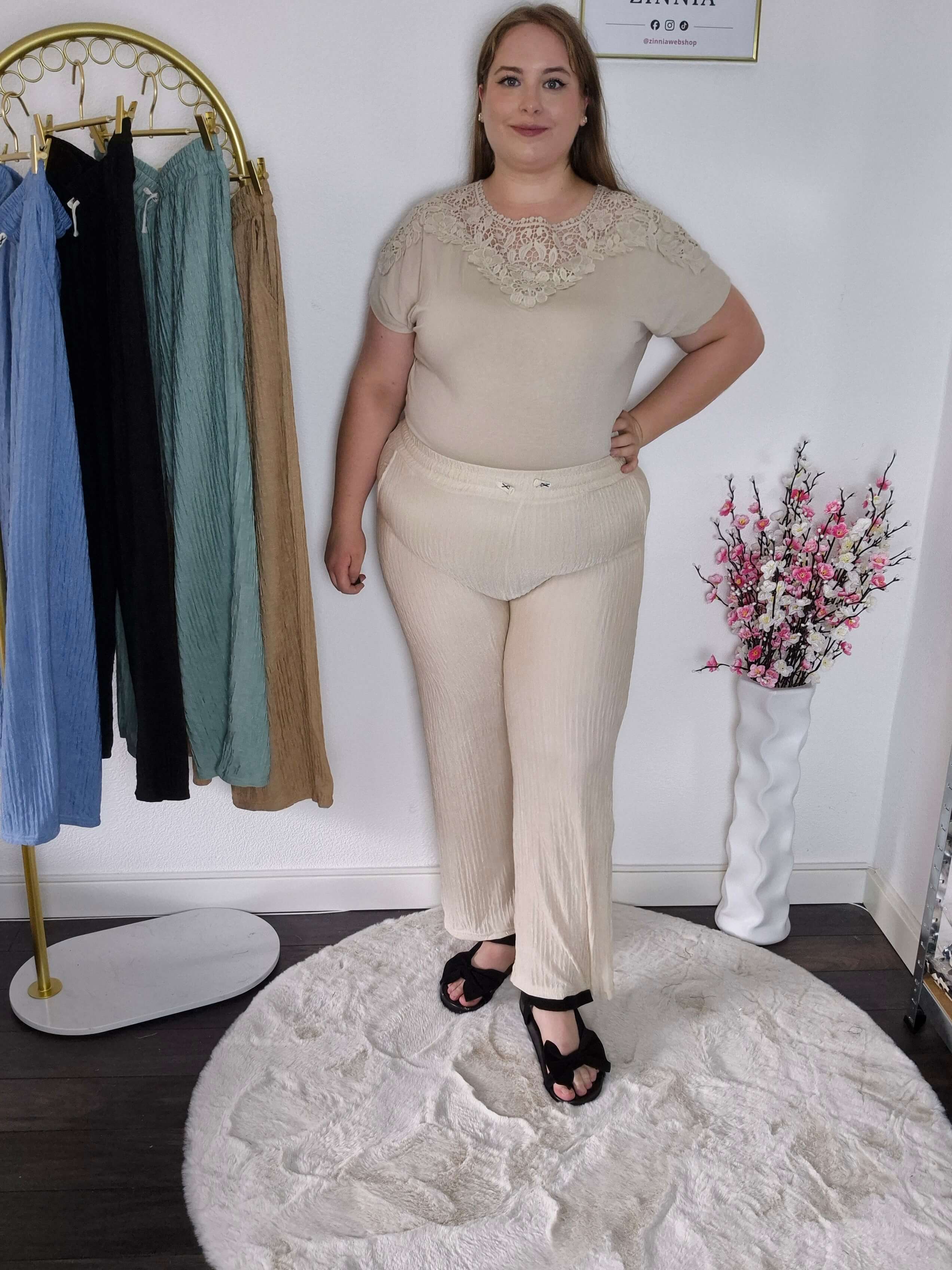Livia elegáns nadrág - beige