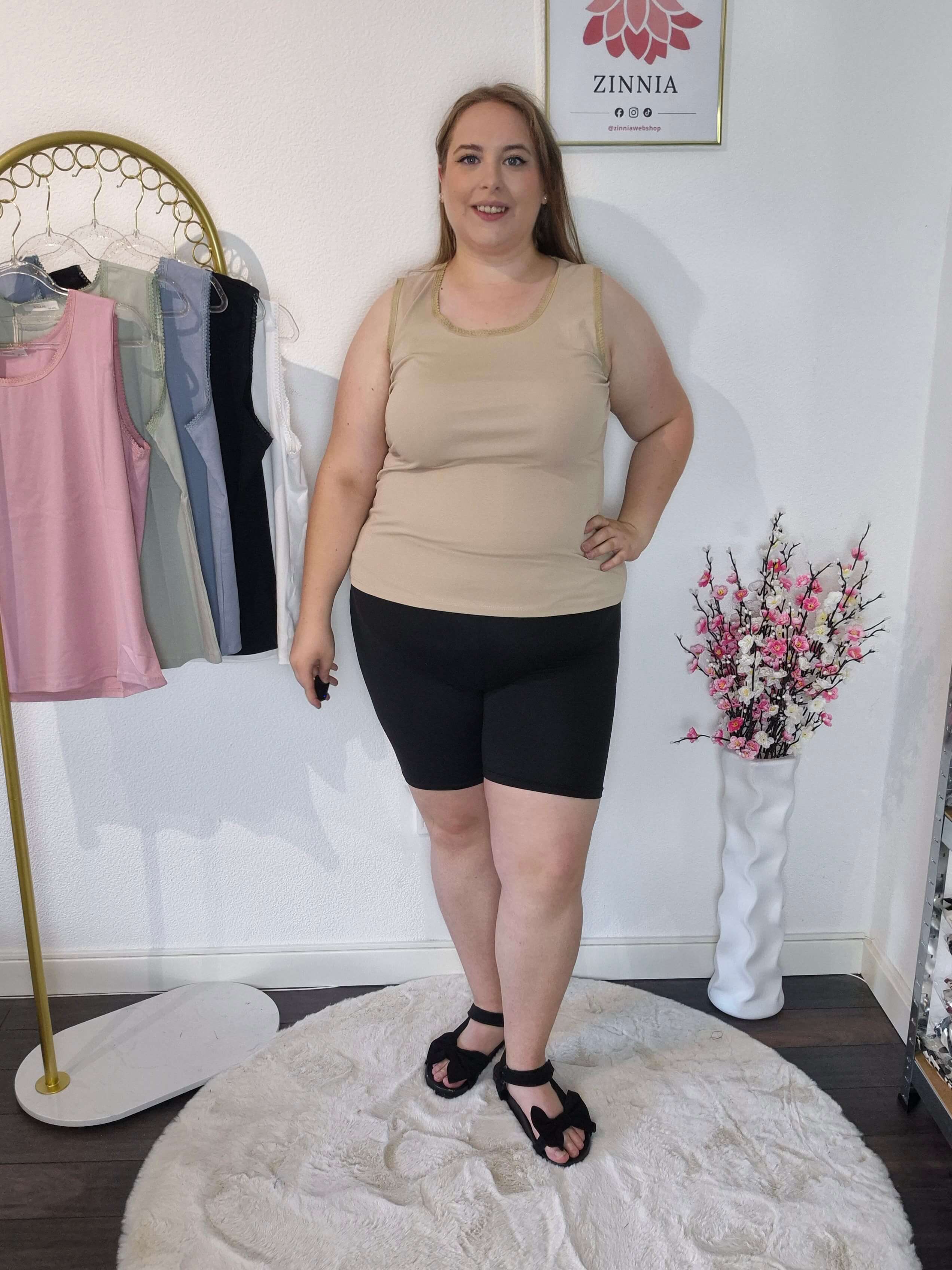 Basic ujjatlan top - beige